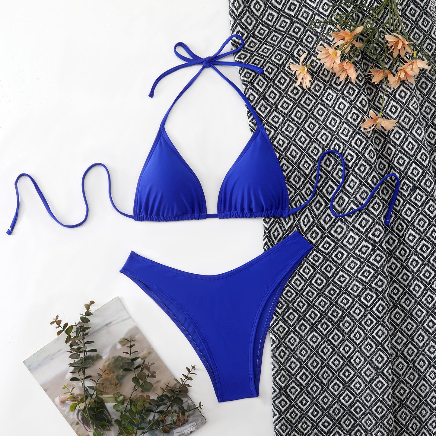 Split swimsuit women's solid color