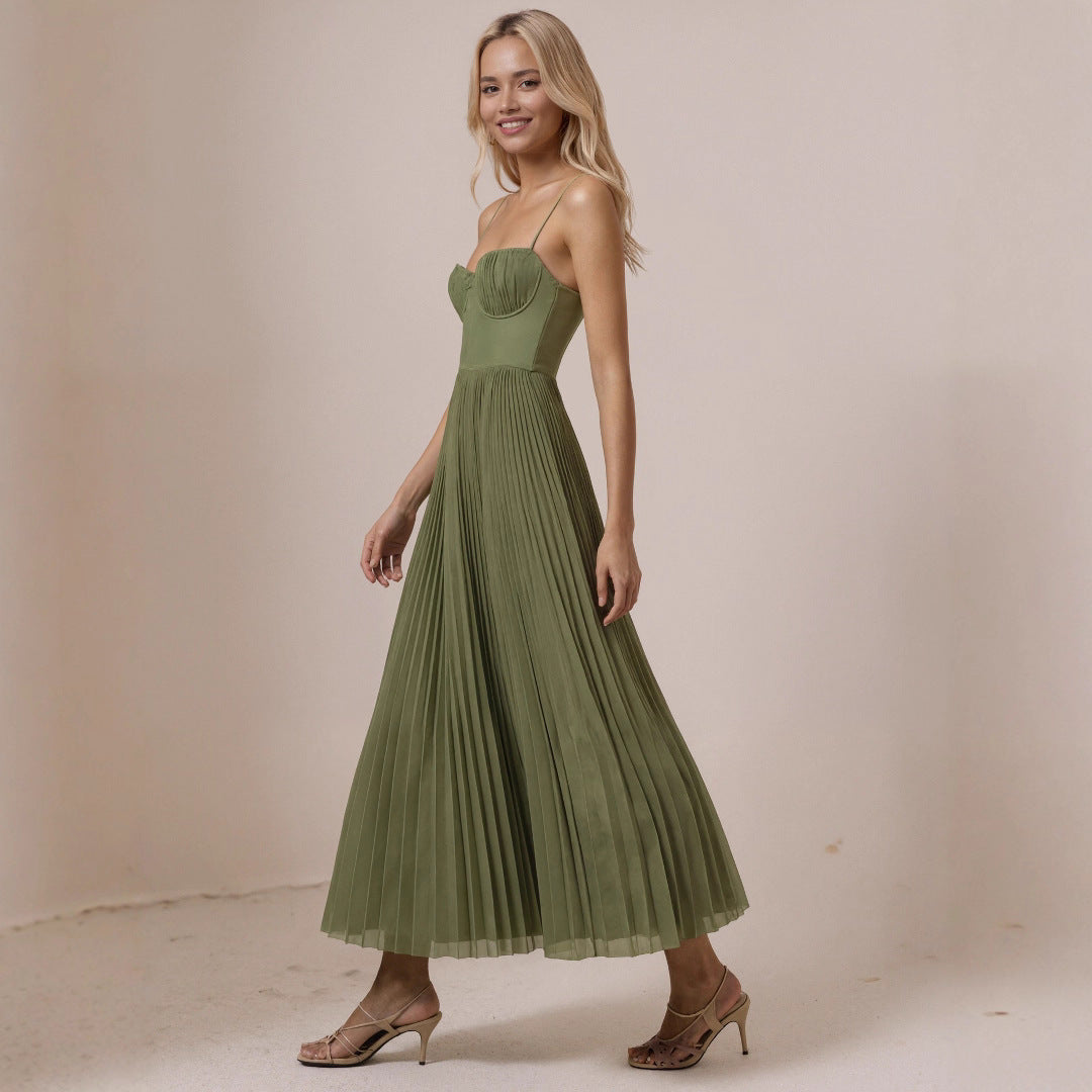 Deep V slim fit dress for women