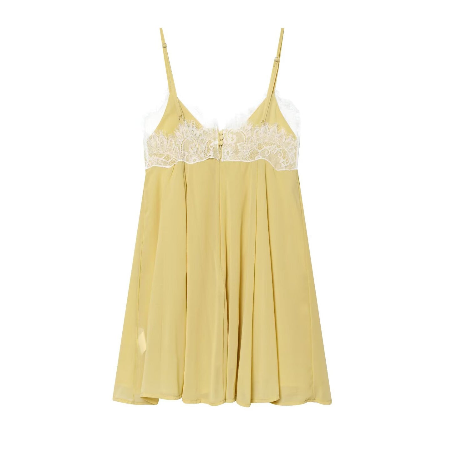 Lace patchwork short dress