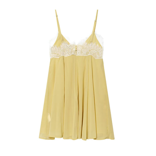 Lace patchwork short dress