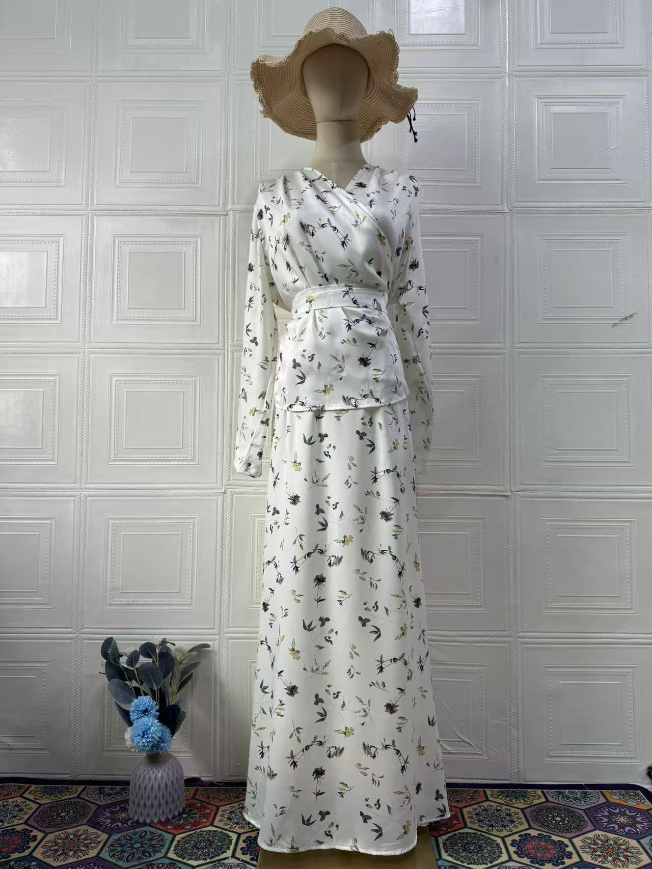 Long Sleeve Maxi Dress Lightweight Luxury Set Dress Vintage
