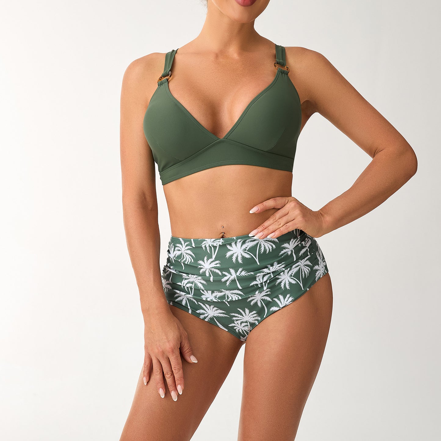 V-neck bikini two-piece set