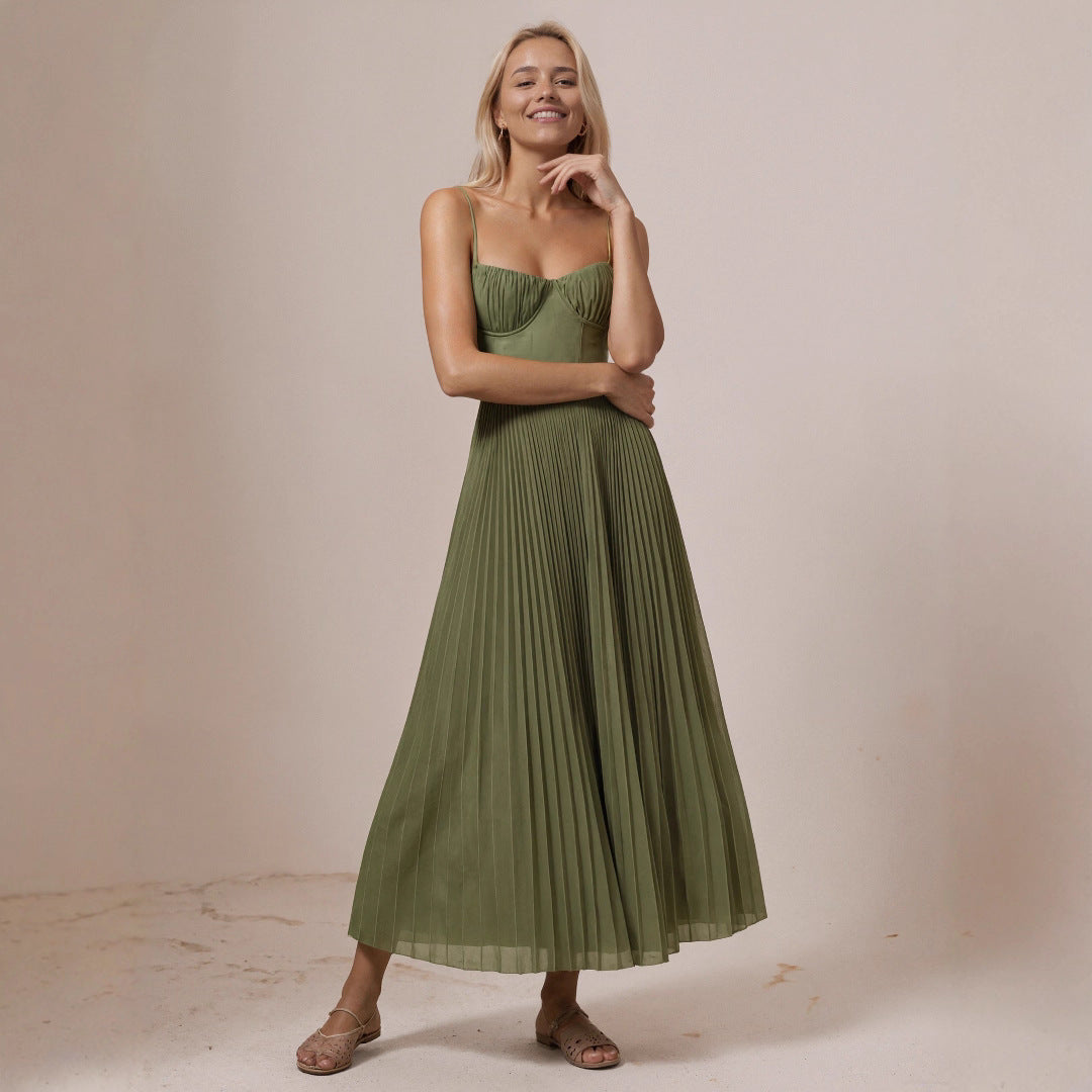 Deep V slim fit dress for women