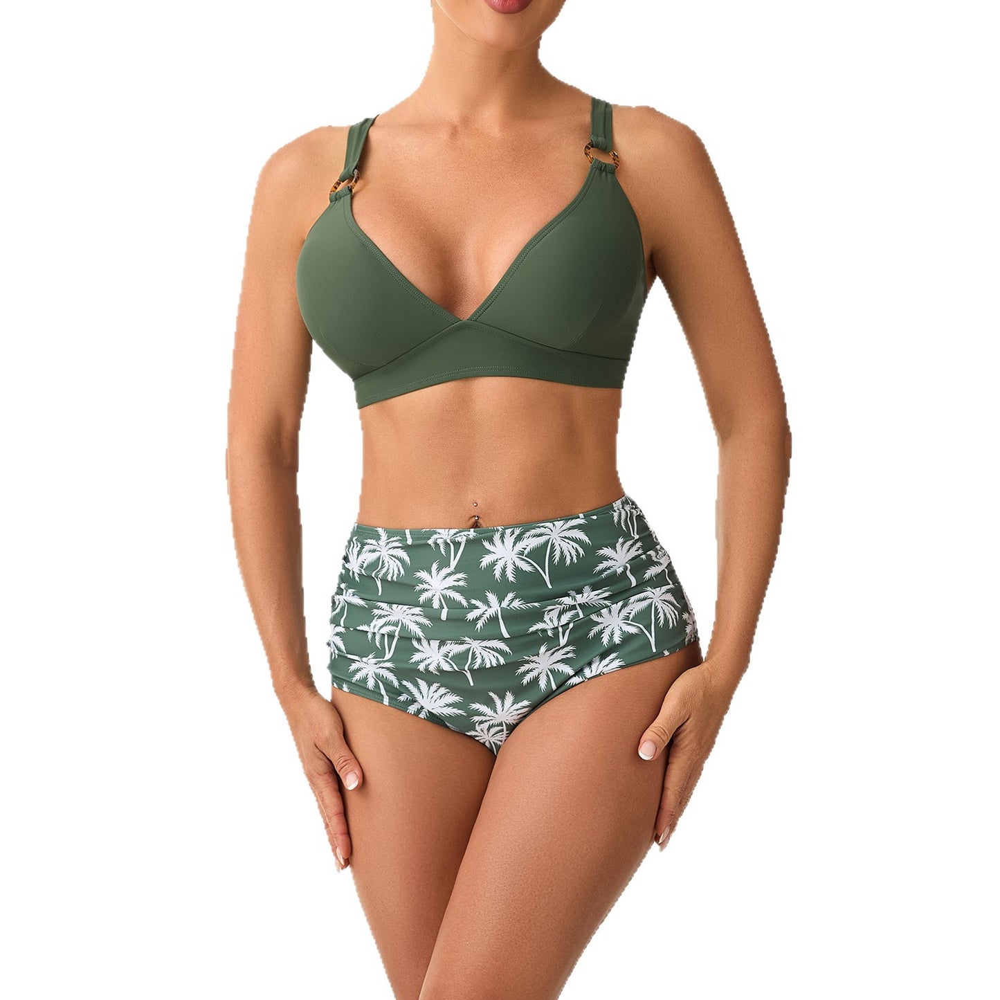 V-neck bikini two-piece set