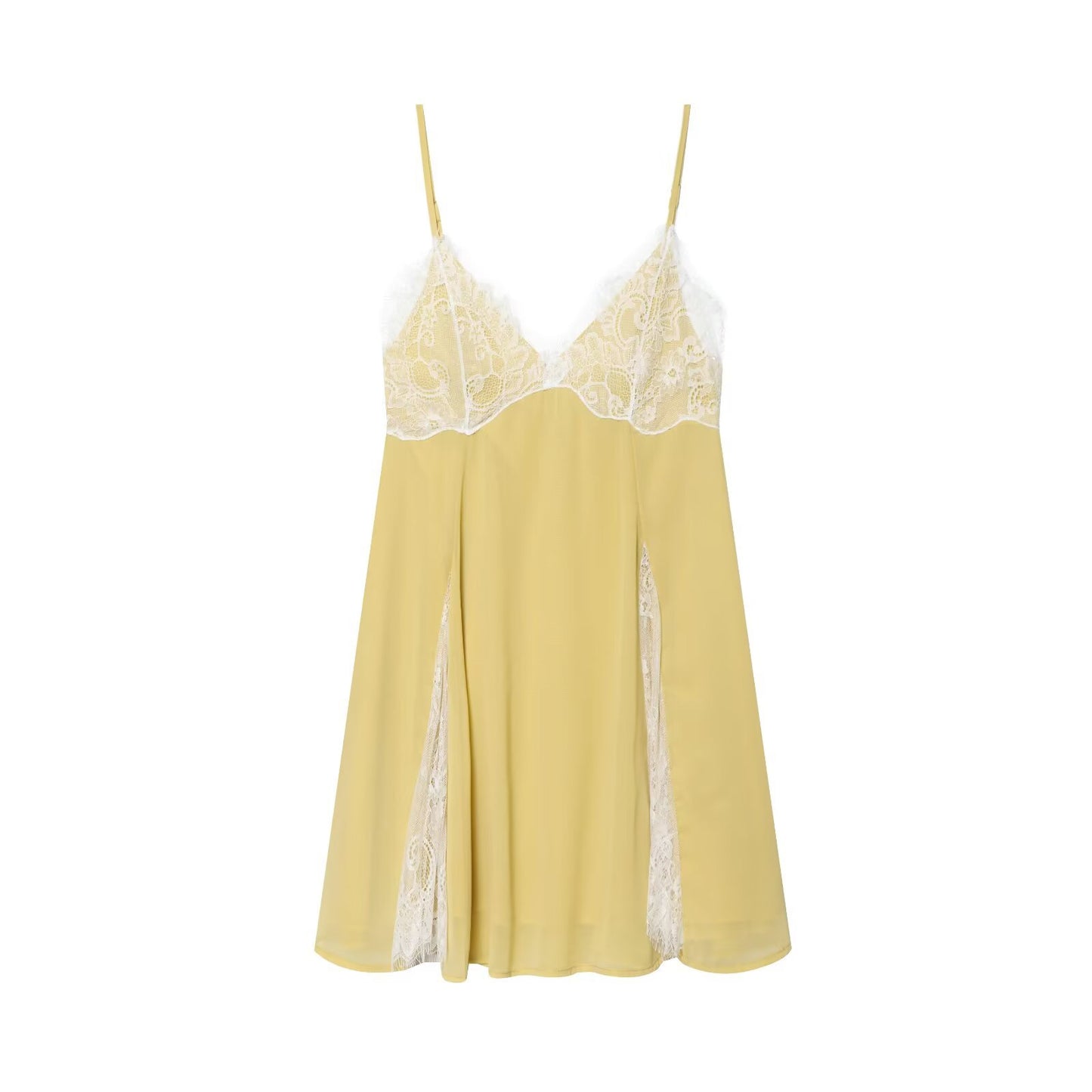 Lace patchwork short dress