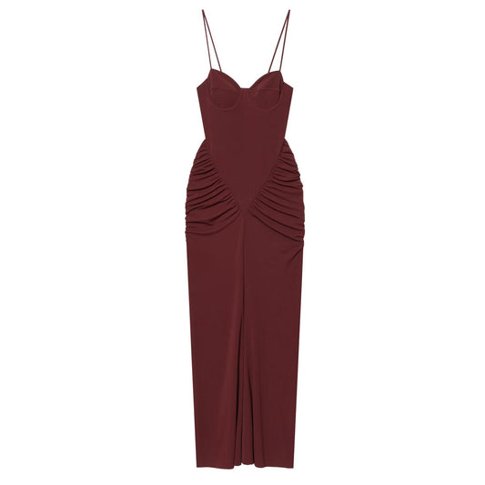 Versatile pleated tight corset dress