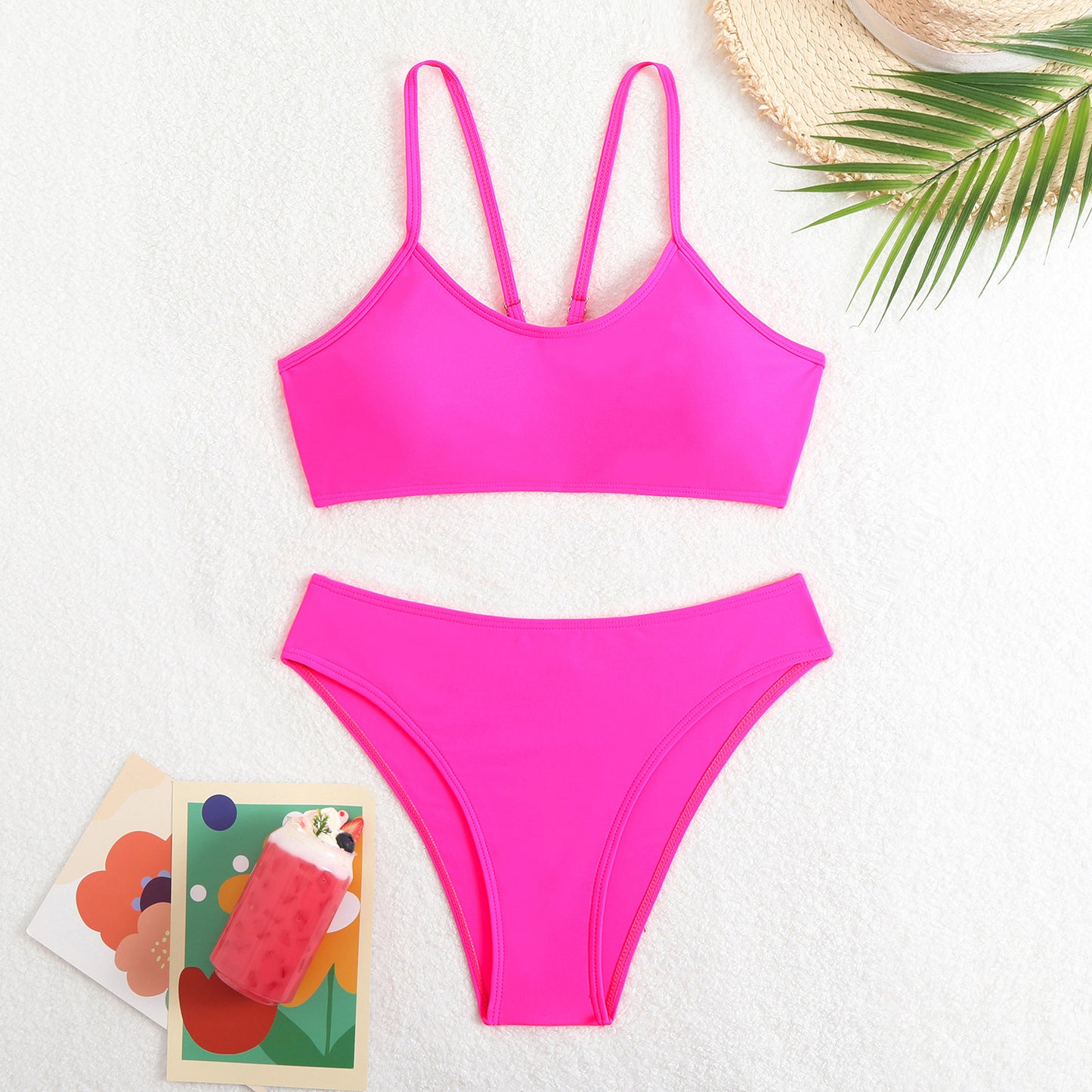 Round neck swimsuit bikini