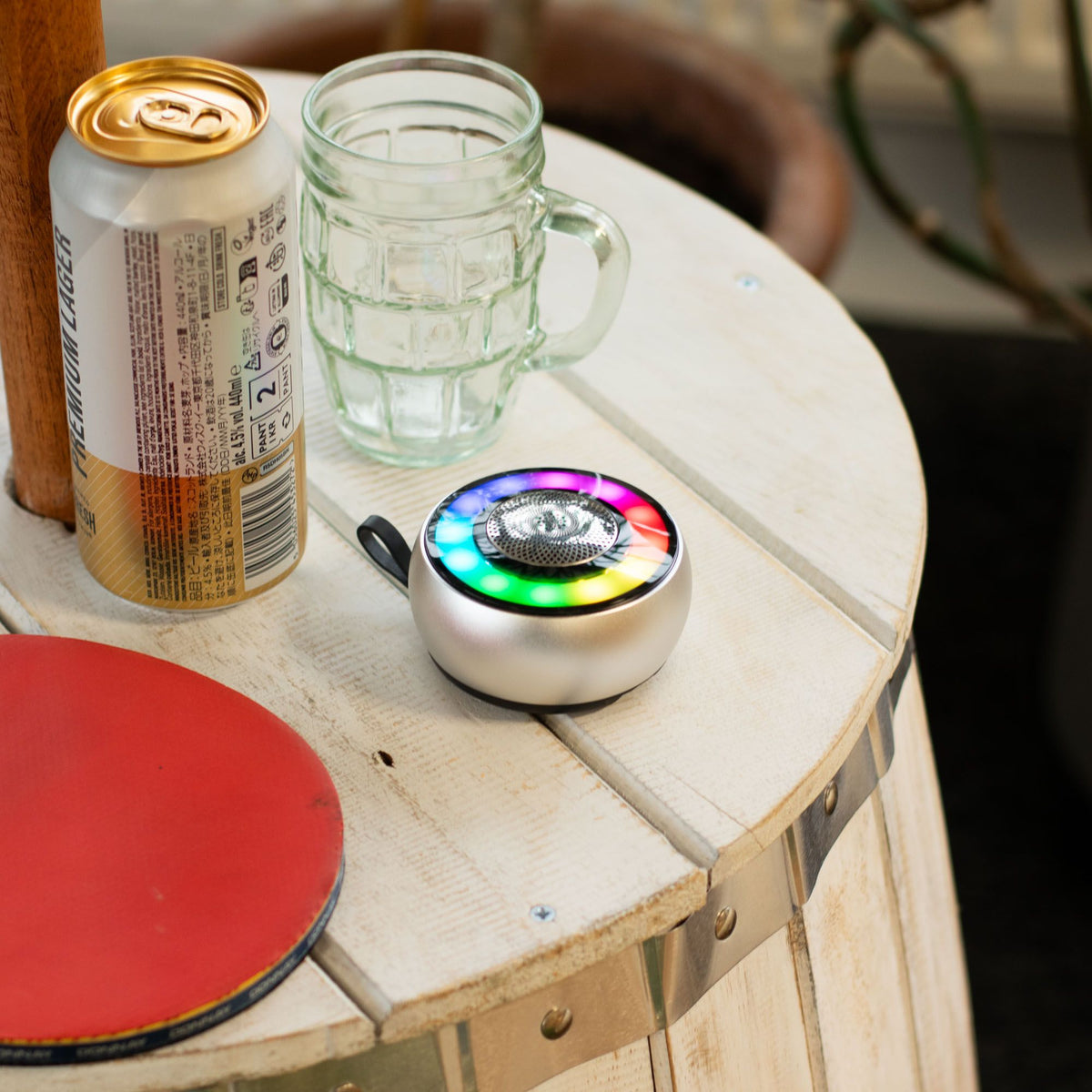 Silver Mandala Lighting Effect Mini Speaker