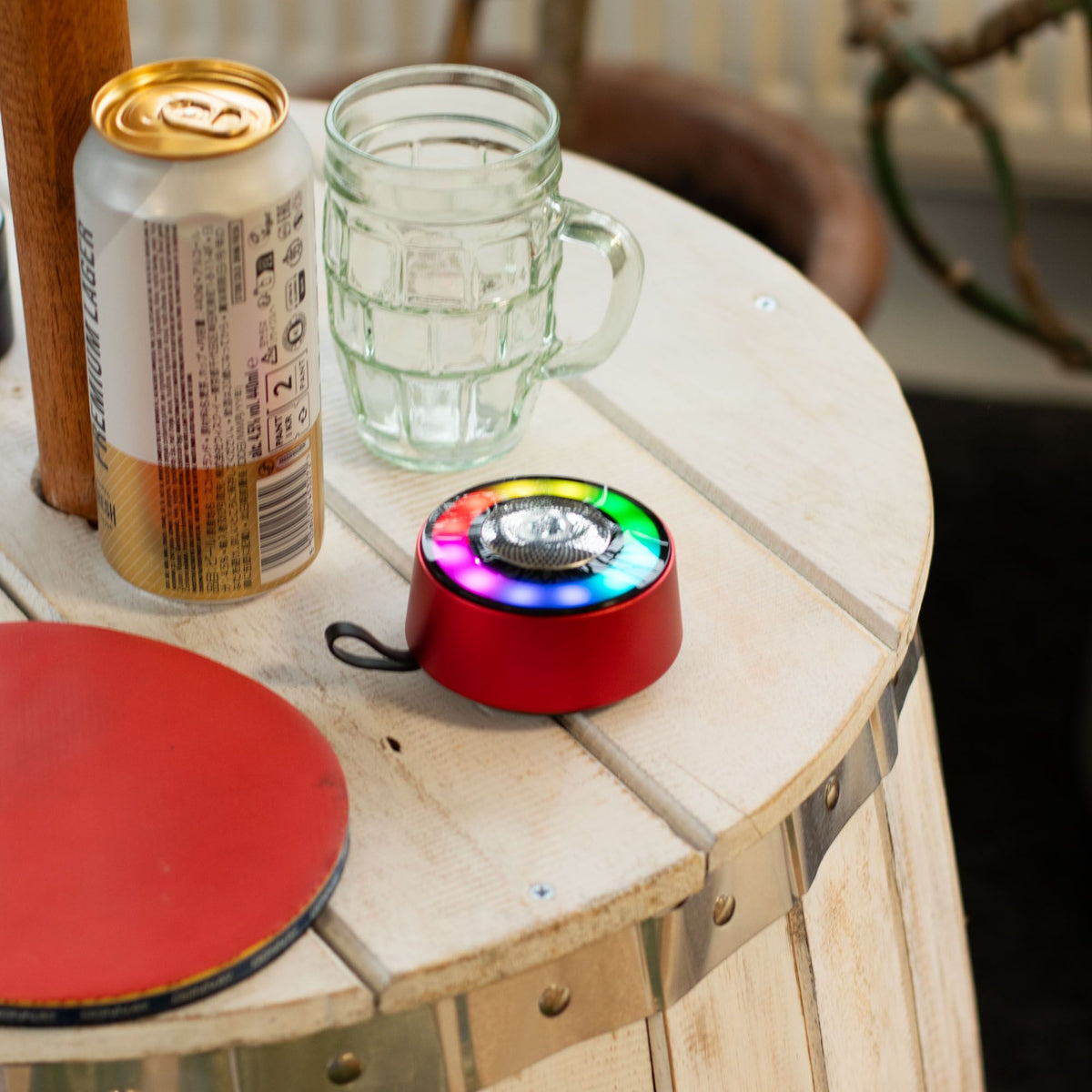 Red Mandala Lighting Effect Mini Speaker
