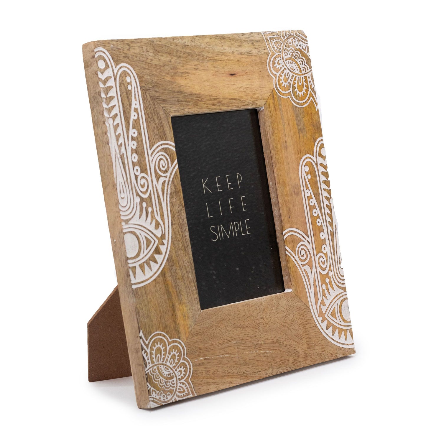 Med Mango Wood Picture Frame (for 10x15cm) 26x20x2cm - Mandala - White