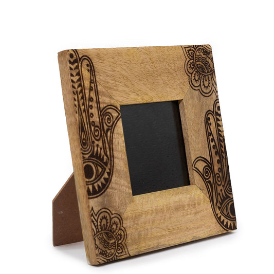 Med Mango Wood Picture Frame (for 10x15cm) 26x20x2cm - Buddha - Black